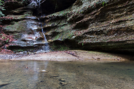 Old Man's Cave, Hocking Hills State Park, Ohioの写真素材