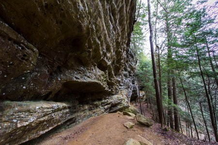 Old Man's Cave, Hocking Hills State Park, Ohioの写真素材
