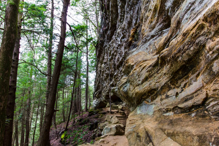 Old Man's Cave, Hocking Hills State Park, Ohioの写真素材
