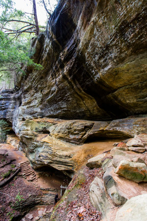 Views at Old Man's Cave, Hocking Hills State Park, Ohioの写真素材