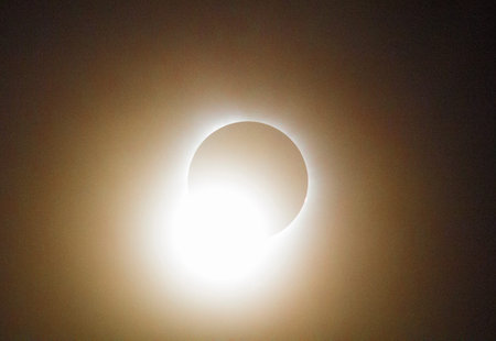 End of a Total Solar Eclipse, Seen From Dublin, Ohio, April 8, 2024