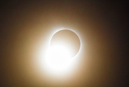 End of a Total Solar Eclipse, Seen From Dublin, Ohio, April 8, 2024