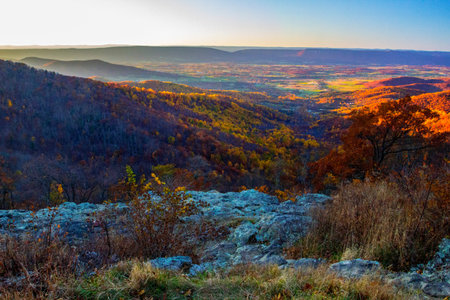 Views of Shenandoah National Park in Autumn, Virginiaの写真素材