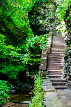 Views at Watkins Glen State Park, New Yorkの写真素材