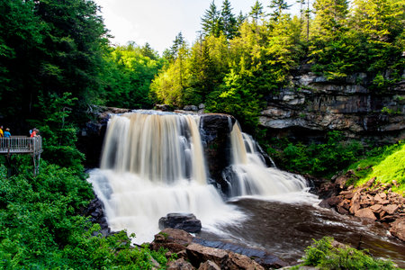 Blackwater Falls, Blackwater Falls State Park, West Virginiaの写真素材