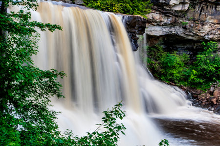 Blackwater Falls, Blackwater Falls State Park, West Virginiaの写真素材
