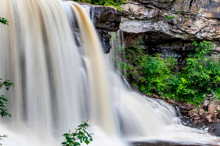 Blackwater Falls, Blackwater Falls State Park, West Virginiaの写真素材