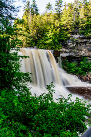 Blackwater Falls, Blackwater Falls State Park, West Virginiaの写真素材