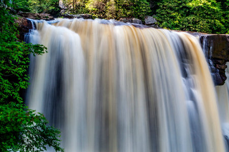 Blackwater Falls, Blackwater Falls State Park, West Virginiaの写真素材