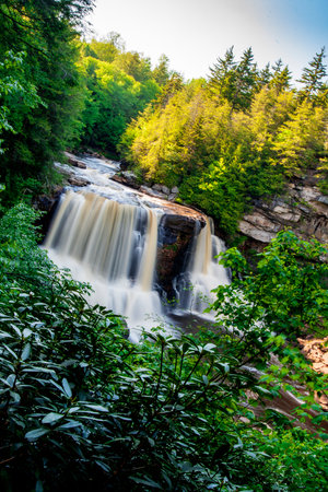 Blackwater Falls, Blackwater Falls State Park, West Virginiaの写真素材