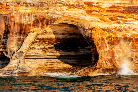 Arches, Pictured Rocks National Lakeshore, Michiganの写真素材