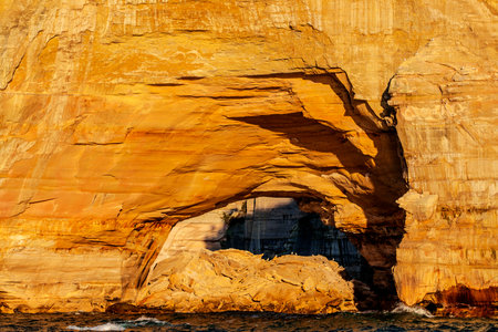Arches, Pictured Rocks National Lakeshore, Michiganの写真素材