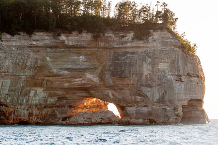 Arches, Pictured Rocks National Lakeshore, Michiganの写真素材
