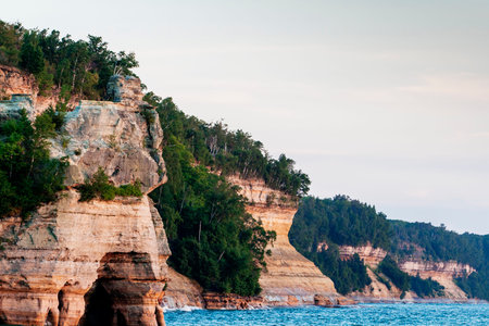 Pictured Rocks National Lakeshore, Michiganの写真素材