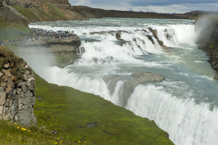 Gulfoss means golden fall.の写真素材