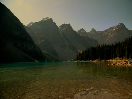 Moraine Lake Sunriseの写真素材