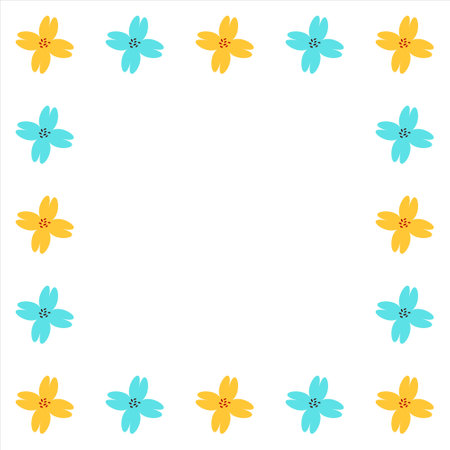 Flower border design. Flower design. Flower border. Floral design border. Floral design. Floral backgroundのイラスト素材