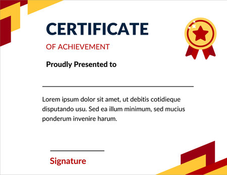 Certificate of Achievement. Appreciation certificate. Certificate template. certificate design template. Certificate design. Appreciation. Achievementのイラスト素材