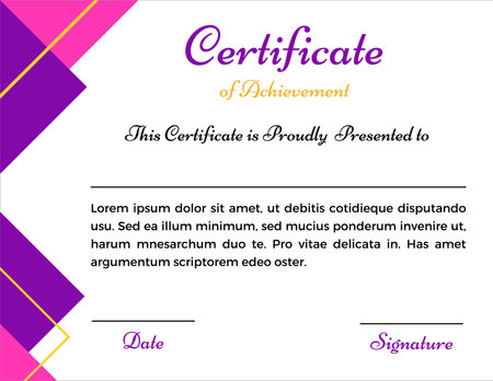 Certificate of Achievement. Appreciation certificate. Certificate template. certificate design template. Certificate design. Appreciation. Achievementのイラスト素材