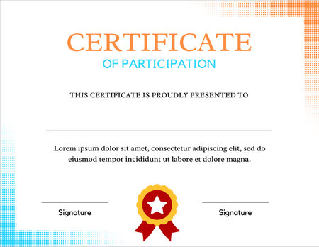 Certificate of Achievement. Appreciation certificate. Certificate template. certificate design template. Certificate design. Appreciation. Achievementのイラスト素材