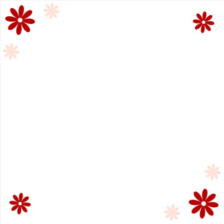 Colorful flowers border design. Floral border design. Floral design. Colorful template designのイラスト素材