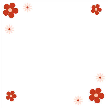 Colorful flowers border design. Floral border design. Floral design. Colorful template designのイラスト素材