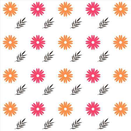 Flower design pattern. Colorful floral design pattern. Floral design pattern. Floral patternのイラスト素材