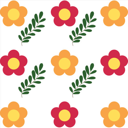 Flower design pattern. Colorful floral design pattern. Floral design pattern. Floral patternのイラスト素材
