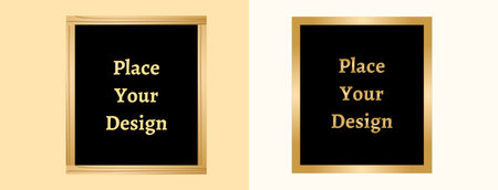 Frame mockup design. Colorful frame mockup design. Frame mockup templateのイラスト素材