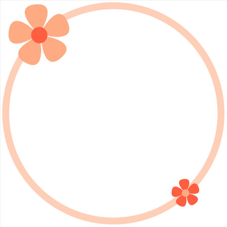 Round frame mockup. Colorful round frame mockup. Round frame. Frame mockupのイラスト素材