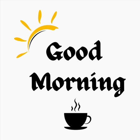 Colorful good morning poster. Good morning poster design. Good morningのイラスト素材