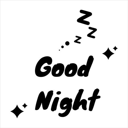 Good night. Good night poster design. Colorful good night poster designのイラスト素材