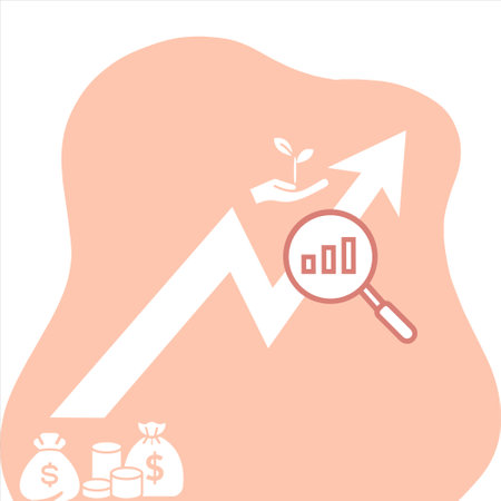 Company Growth. Company target achievement. Company development. Growth and developmentのイラスト素材