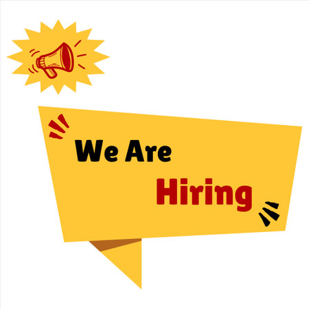 We are hiring poster. Hiring poster. We are hiring. Hiring banner. We are hiring banner. Hiring Nowのイラスト素材