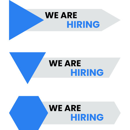 We are hiring poster. Hiring poster. We are hiring. Hiring banner. We are hiring bannerのイラスト素材