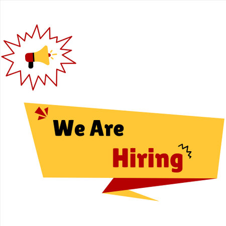We are hiring poster. Hiring poster. We are hiring. Hiring banner. We are hiring banner. Hiring Nowのイラスト素材