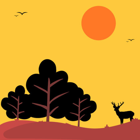 Colorful nature background. Nature background design. Forest background design. Natureのイラスト素材