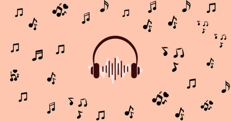 Musical background. Music design background. Music for life. Colorful music backgroundのイラスト素材
