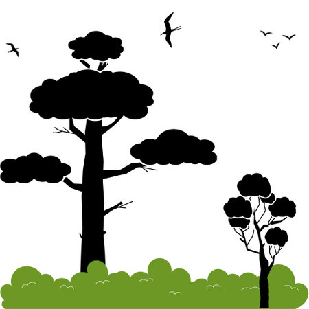 Colorful nature background. Nature background design. Forest background design. Natureのイラスト素材