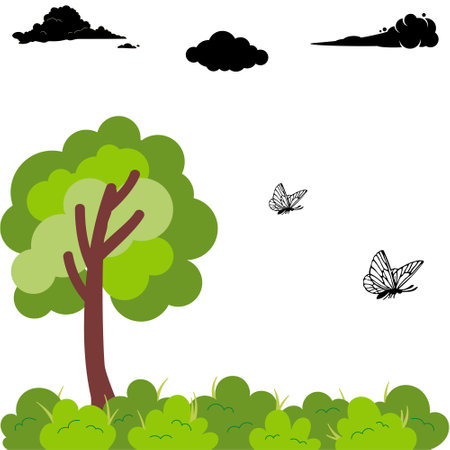 Colorful nature background. Nature background design. Forest background design. Natureのイラスト素材