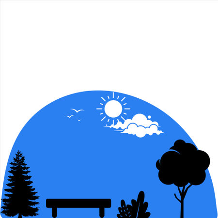 Beautiful view of park. Nature background. Park view. Beautiful park backgroundのイラスト素材