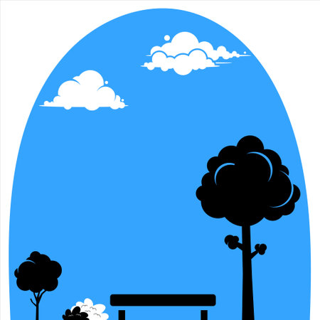 Beautiful view of park. Nature background. Park view. Beautiful park backgroundのイラスト素材