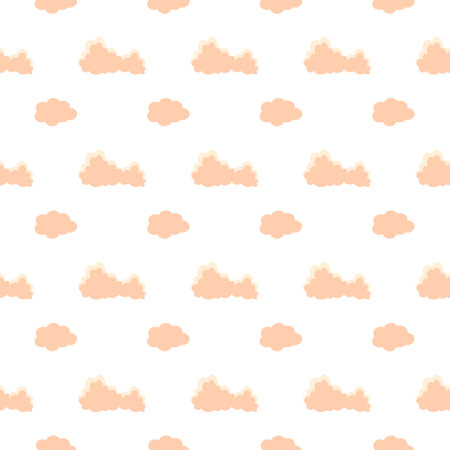 Clouds seamless pattern. Colorful clouds seamless pattern. Seamless pattern design. Seamless pattern of cloudsのイラスト素材