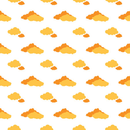 Clouds seamless pattern. Colorful clouds seamless pattern. Seamless pattern design. Seamless pattern of cloudsのイラスト素材