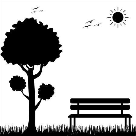 Park design. Park background. Park design background. Colorful Park background designのイラスト素材