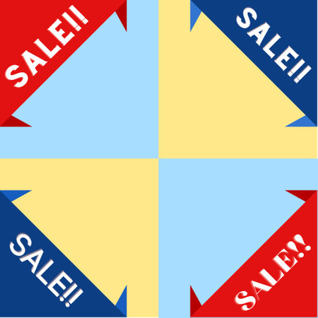 Corner sale banner. Sale banner design. Super sale. Flash sale. Corner sale. Big sale bannerのイラスト素材
