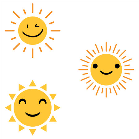 sun design. collection of sun. sun with cooling glass. Sun cooling glass. Collection of sunのイラスト素材