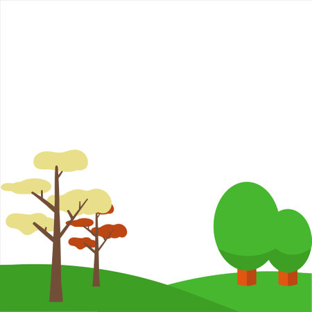 Nature background. Nature design. Environment background. Scenery background. Trees backgroundのイラスト素材