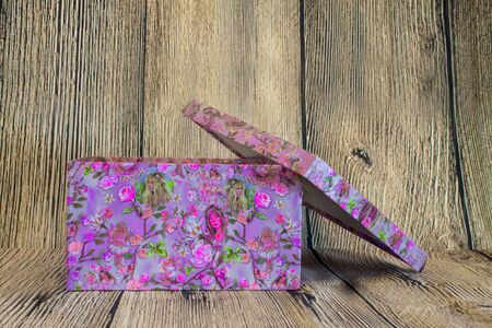 gift box on wooden background