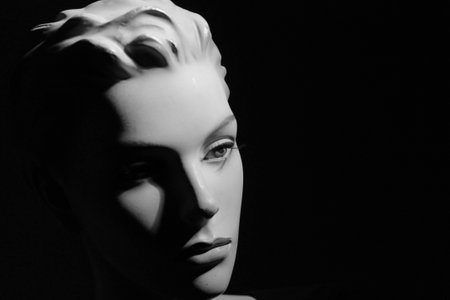 close up on A woman's doll - mannequinの写真素材